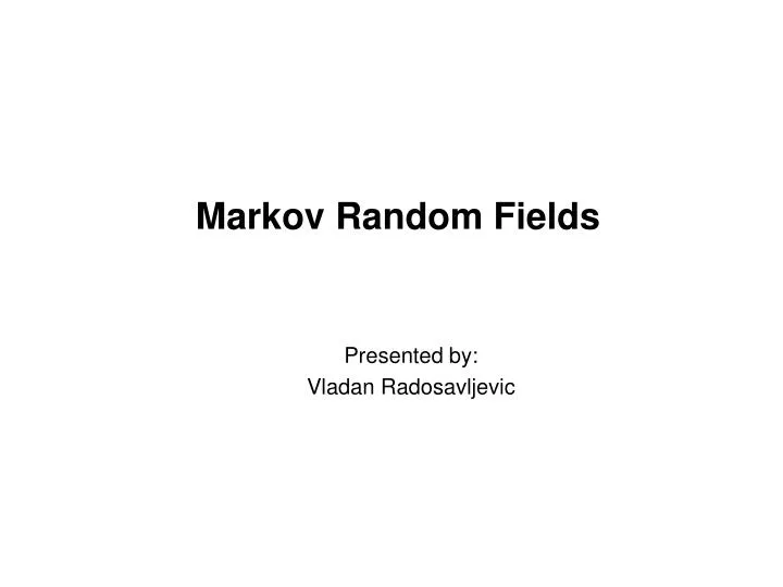 markov random fields