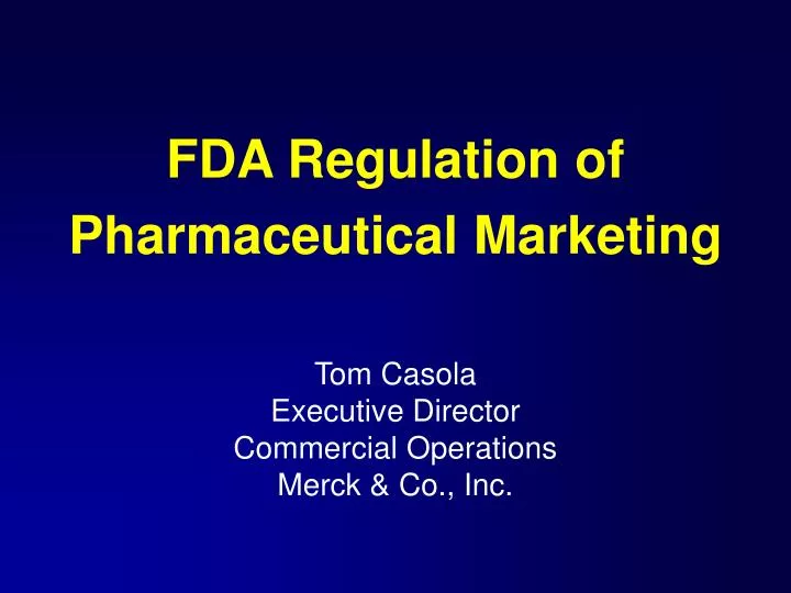 fda regulation of pharmaceutical marketing