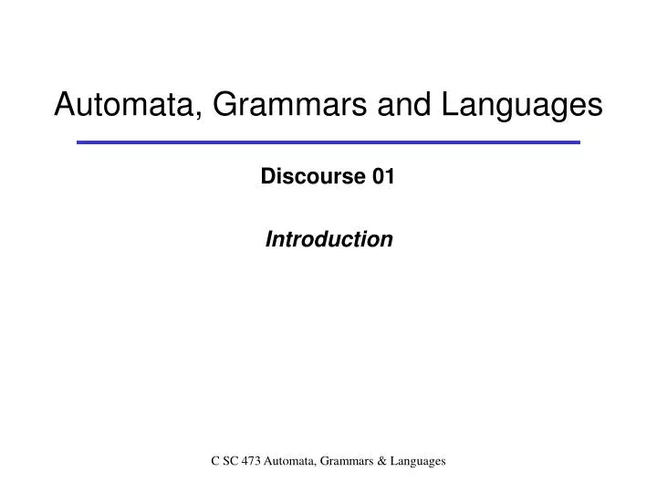 automata grammars and languages