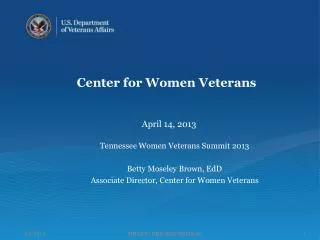 Center for Women Veterans