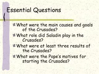 Essential Questions