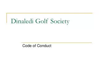 Dinaledi Golf Society