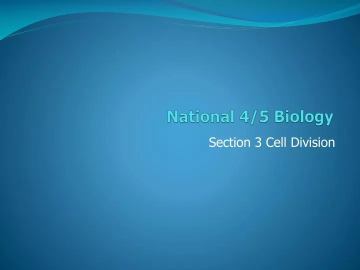 national 4 5 biology