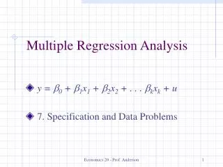 Multiple Regression Analysis