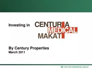 Investing in By Century Properties March 2011