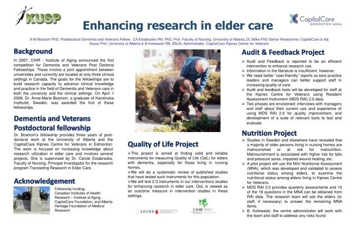 enhancing research in elder care