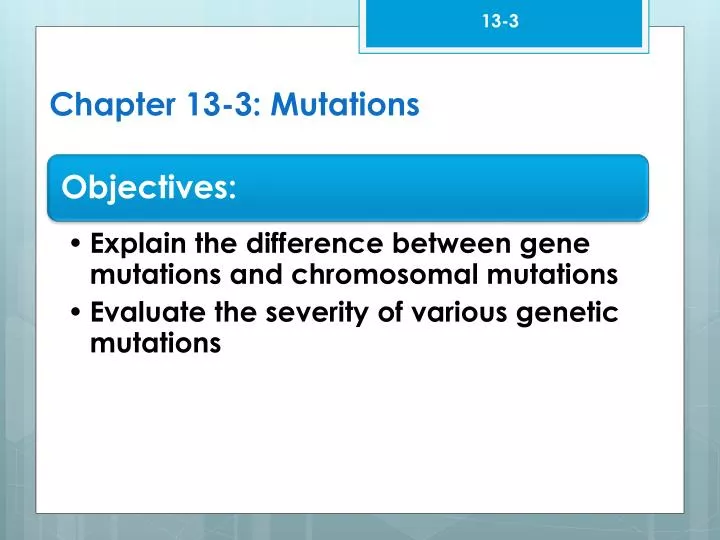 chapter 13 3 mutations