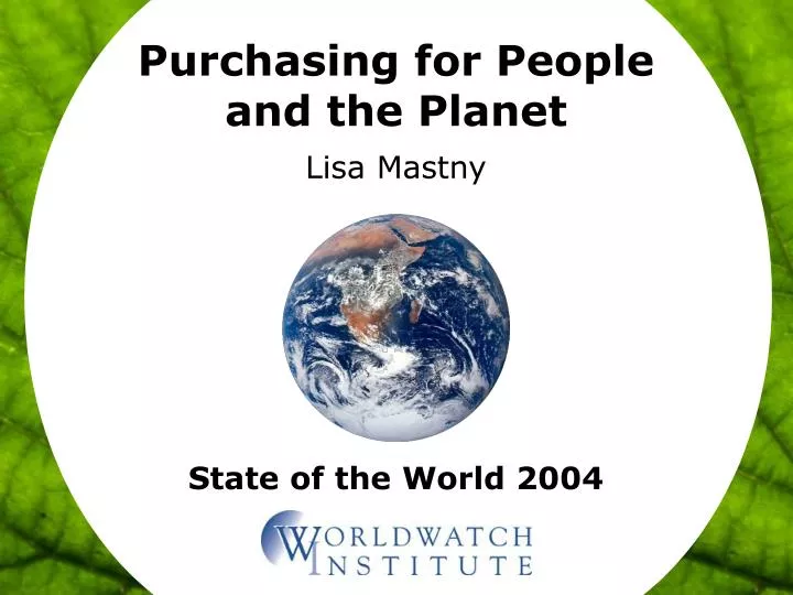 purchasing for people and the planet