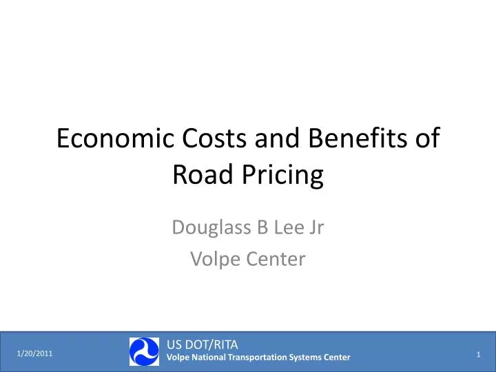 economic costs and benefits of road pricing