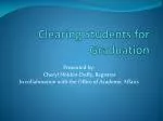 Clearing Students for Graduation