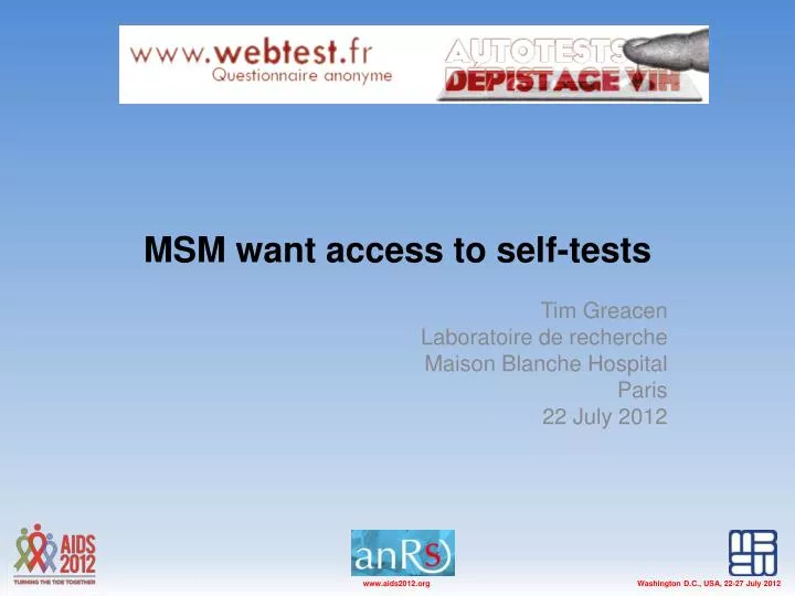 msm want access to self tests