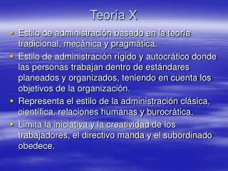 teor a x