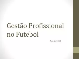 gest o profissional no futebol