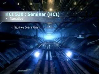 HCI 530 : Seminar (HCI)