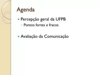 agenda