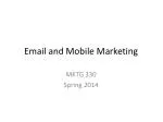 Email and Mobile Marketing