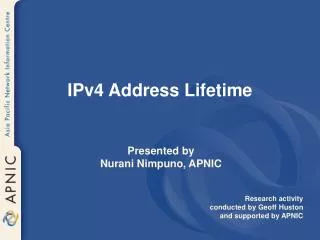 IPv4 Address Lifetime