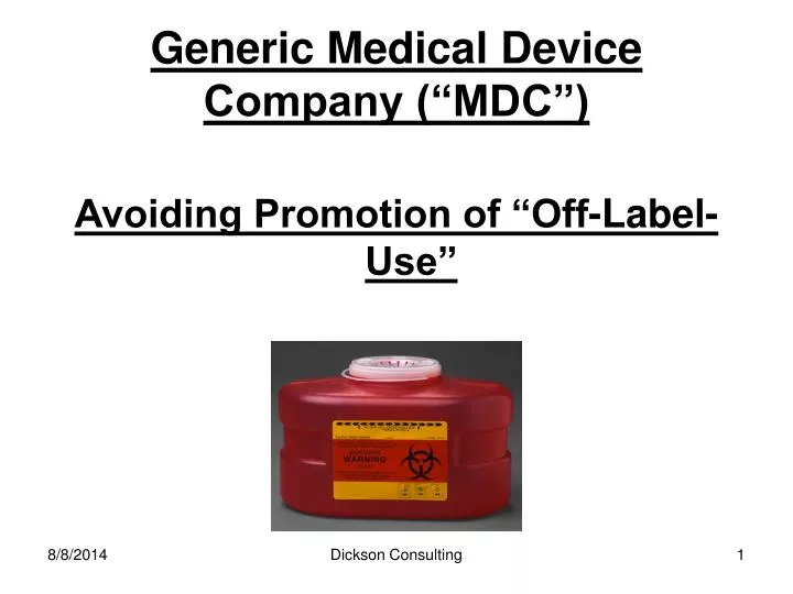 generic medical device company mdc
