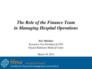 The Role of the Finance Team in Managing Hospital Operations