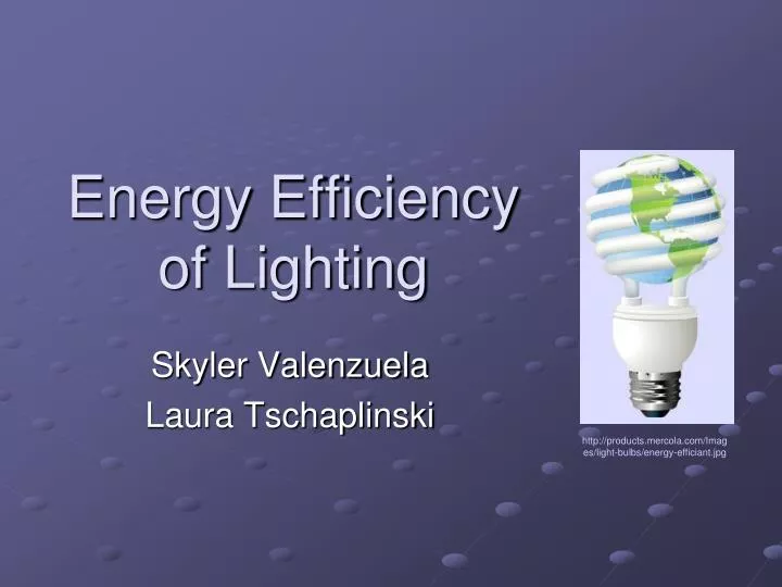 energy efficiency of lighting