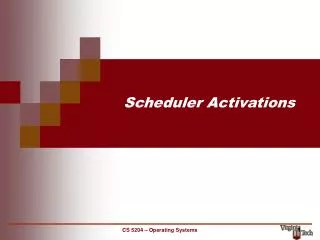 Scheduler Activations