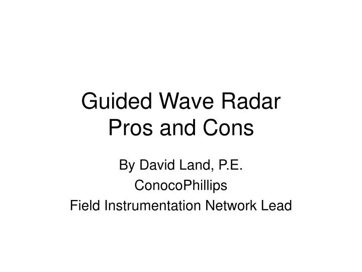 guided wave radar pros and cons