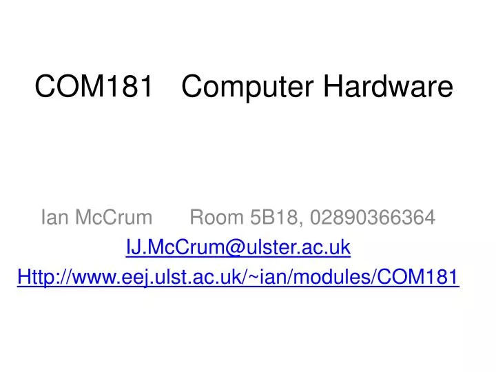 com181 computer hardware