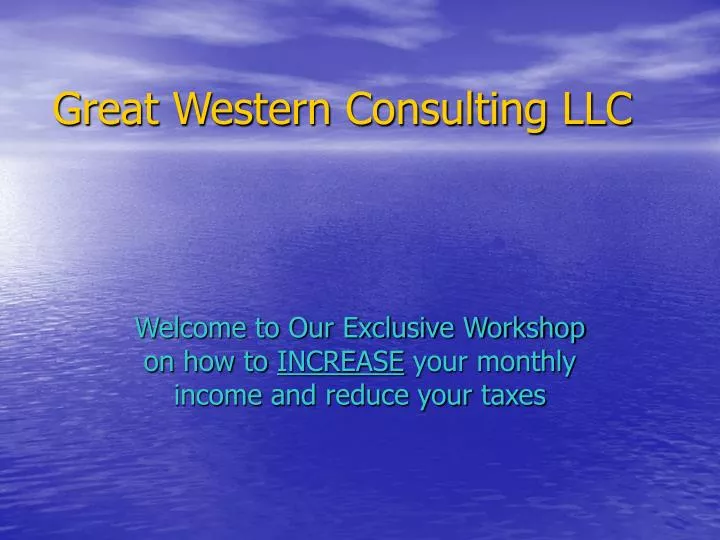 great western consulting llc