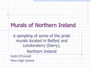Murals of Northern Ireland