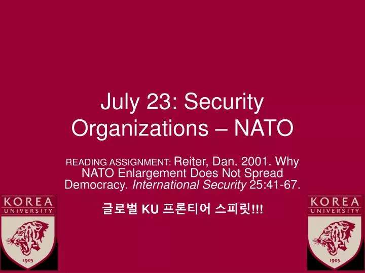 july 23 security organizations nato