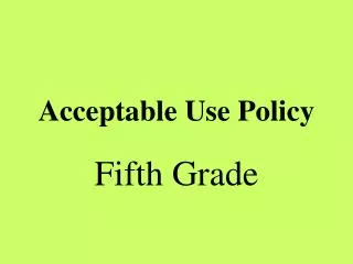 Acceptable Use Policy