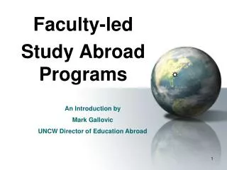 Faculty-led Study Abroad Programs