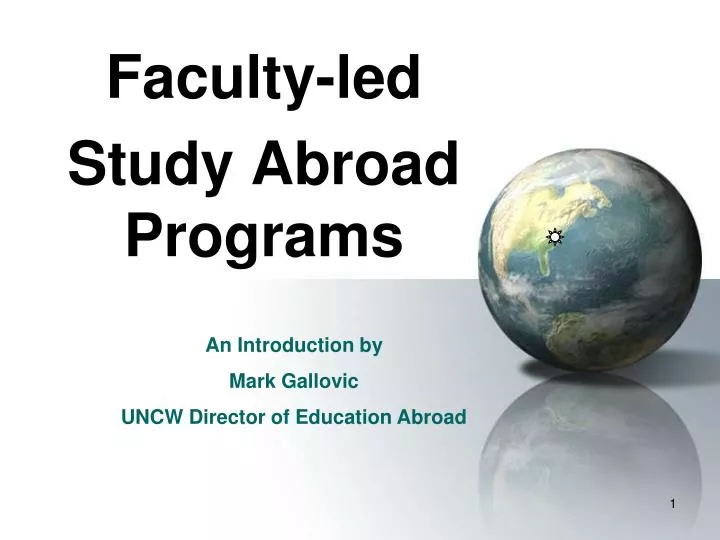 faculty led study abroad programs