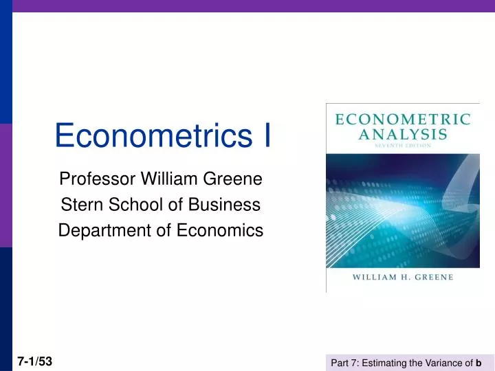 econometrics i