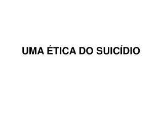 uma tica do suic dio