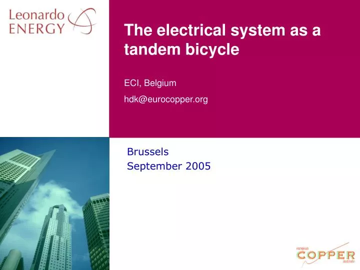 the electrical system as a tandem bicycle