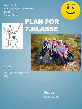 plan for 7 klasse