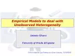 Empirical Models to deal with Unobserved Heterogeneity - slide 1