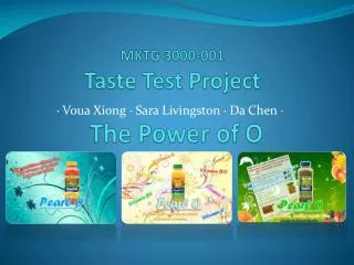 MKTG 3000-001 Taste Test Project