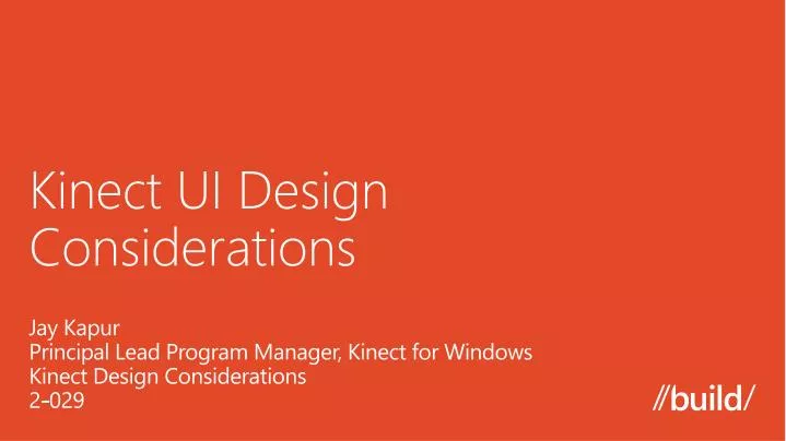 kinect ui design considerations