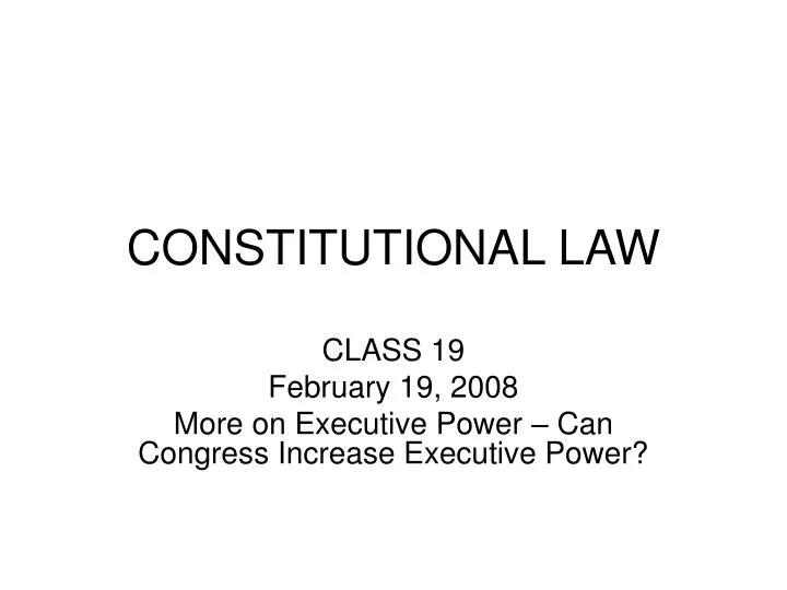 constitutional law