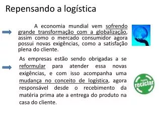 repensando a log stica