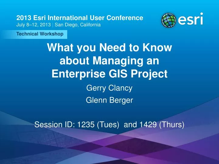 what you need to know about managing an enterprise gis project