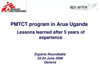 PMTCT program in Arua Uganda