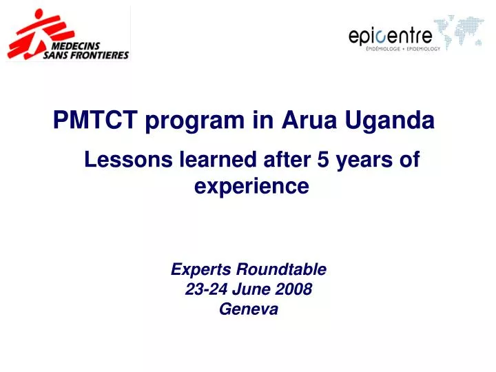 pmtct program in arua uganda