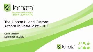 The Ribbon UI and Custom Actions in SharePoint 2010