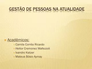 gest o de pessoas na atualidade
