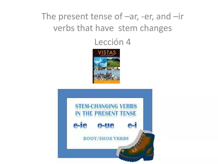 the present tense of ar er and ir verbs that have stem changes lecci n 4