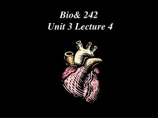 Bio&amp; 242 Unit 3 Lecture 4