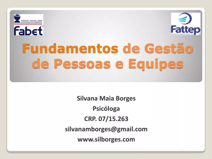 fundamentos de gest o de pessoas e equipes